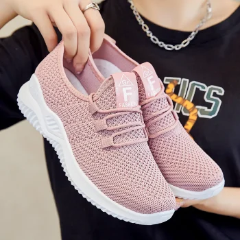 Women's shoes 2025 mesh breathable comfortable sports shoes soft sole lightweight fashion casual shoes