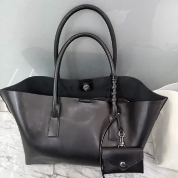 Vintage Women Luxury Shoulder Bags Simple Ladies Commute Tote Bag Multifunction 2in1 Commuter Handbag Large Handbags Purse