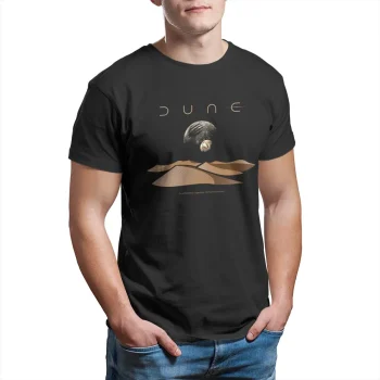 Dune Landscape With Moons Of Arrakis Unisex T-Shirt for Men Pure Cotton Creative T-Shirt printed Tee Shirt Clothes Plus Size