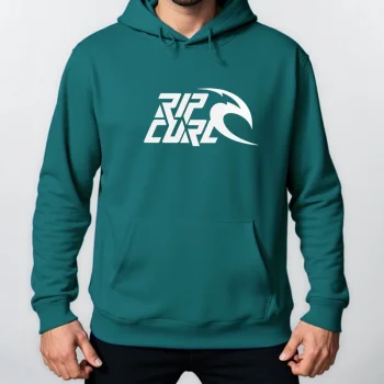 Autumn Winter New Fashion Loose Rip Curl Skateboard Hoodie Tops Solid Colour Hooded Polyester Men'S Sweatshirt Simple Casual