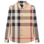 Fashion Plaid Shirt High-end Men's Casual Non-ironing Men's Plaid Striped Long Sleeves
