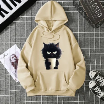 2025 Winter New Women's Hoodie High Street Unisex style Double Pockets Sweatshirts Outerwear Plus-Size Women's Clothing