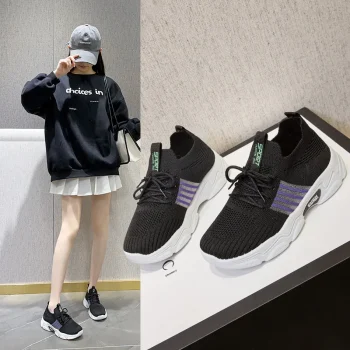 Fashion Sport Shoes for Women Casual Breathable Running Platform Sneakers Woman Pink Vulcanize Mesh Shoes Chunky Sneakers