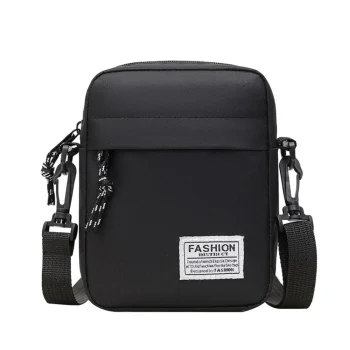 Portable Oxford Cloth Shoulder Bag Business Black Grey Blue Small Square Bag Casual and Fashionable Retro Bag Crossbody Bag