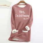 Womens Sweatshirt Autumn Winter Plush Warm Hoodie Round Neck Long Sleeve Tunic Tops Hoodies Soild Casual Pullovers Sudaderas