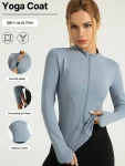 Fitness wear long-sleeved female Internet celebrity slimming stand-up collar sports jacket training clothes slimming running