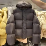 Fashion Women Down Jackets 2025 New Female Stand Collar Puffer Jacket Casual Loose Hooded Parkas